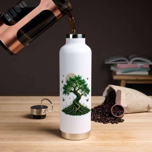 emerald magic tree latte mug ウォーターボトル (コーヒー (回転後))