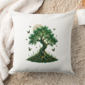 emerald magic tree latte mug クッション (ブランケット)