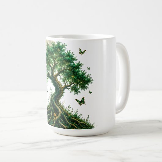 emerald magic tree latte mug コーヒーマグカップ (正面右)