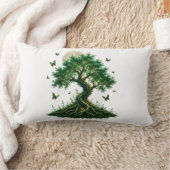 emerald magic tree latte mug ランバークッション (ブランケット)