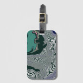 「Emerald Marble Flow」荷物タグ ラゲッジタグ (正面縦)
