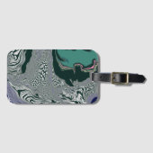 「Emerald Marble Flow」荷物タグ ラゲッジタグ (正面横)
