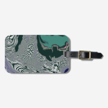 「Emerald Marble Flow」荷物タグ