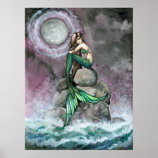 Emerald Mermaidポスタープリントby Molly Harrison ポスター (正面)