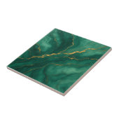 Emerald Mist and Gold Vein Marble Effect タイル (側面)