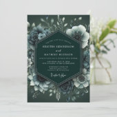 Emerald Moody Anemone Wedding 招待状 (スタンド正面)