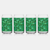 Emerald Mosaic Circle Pattern Art ガラス缶 (裏面)