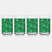 Emerald Mosaic Circle Pattern Art ガラス缶 (右)