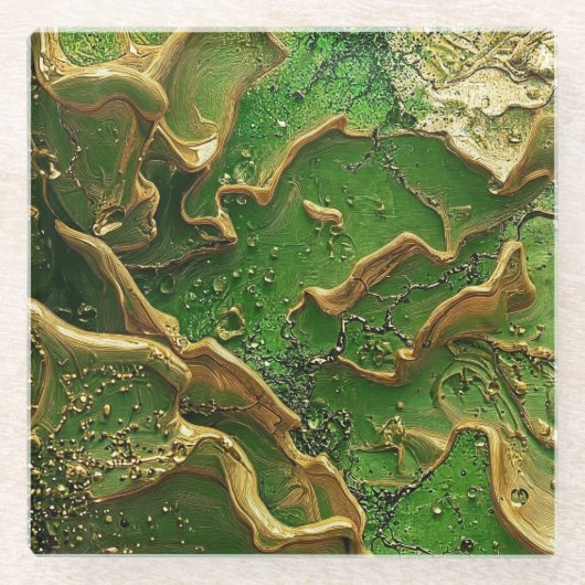 Emerald Motion ガラスコースター (正面)