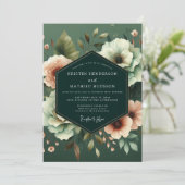 Emerald Nocturnal Bloom Wedding 招待状 (スタンド正面)