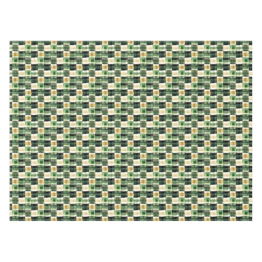 Emerald Patchwork Plaid テーブルクロス (正面(横))