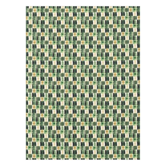 Emerald Patchwork Plaid テーブルクロス (正面)