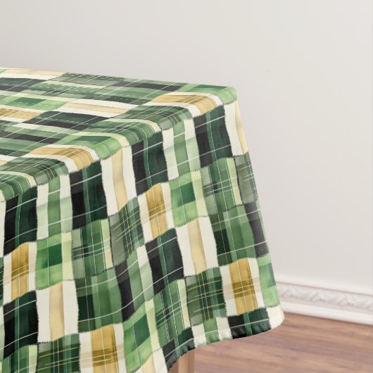 Emerald Patchwork Plaid テーブルクロス (インサイチュ)