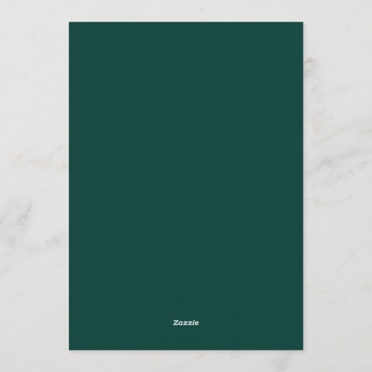 Emerald Peach Baroque Wedding 招待状 (裏面)