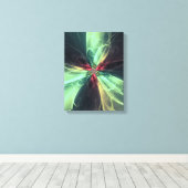 Emerald Plasma Energy Fractal Art キャンバスプリント (インサイチュ (ウッドフロア))
