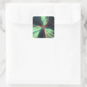 Emerald Plasma Energy Fractal Art スクエアシール (バッグ)