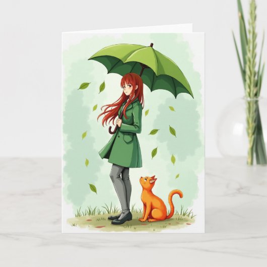 Emerald Rain Cat Companion Card カード (正面)