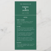 Emerald Reverse Minimalist Wedding | QR Elegant メニュー (正面)