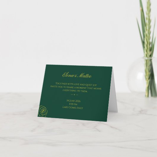 Emerald Romance Wedding Invitations 招待状 (正面)