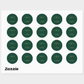 Emerald Romance wedding stickers  ラウンドシール (シート)