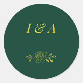 Emerald Romance wedding stickers  ラウンドシール