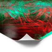 Emerald Sacred Geometry Fractal Art ポスター (コーナー)