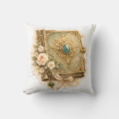 Emerald Storybook Fairytale Throw Pillow クッション (正面)