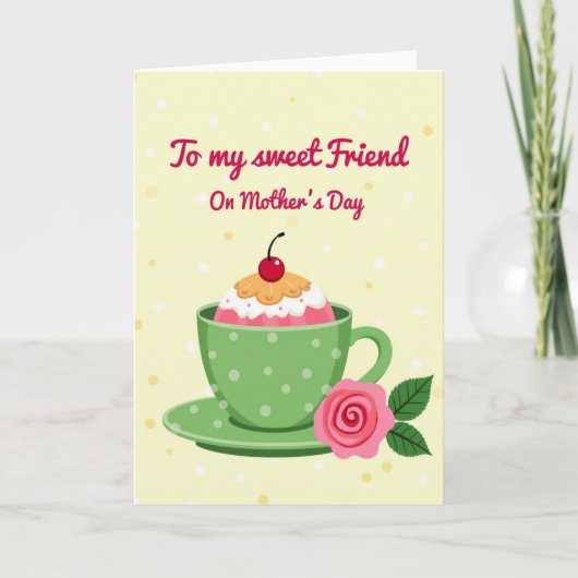 Emerald Teacup Mothers Day Card カード (正面)