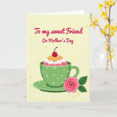 Emerald Teacup Mothers Day Card カード (黄色い花)