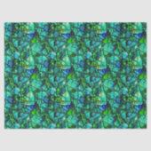 Emerald Teal Sea Glass Mosaic Abstract Pattern 薄葉紙 (正面)