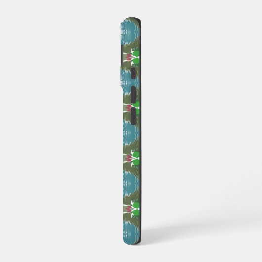 Emerald Tide Kaleidoscope iPhone 16ケース (左側面)