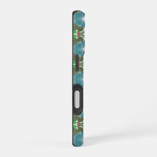 Emerald Tide Kaleidoscope iPhone 16ケース (右側面)