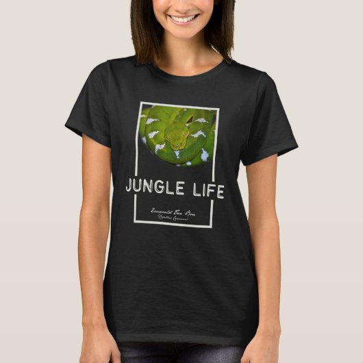 Emerald Tree Boa Snake Owner Jungle Life Tシャツ (正面)