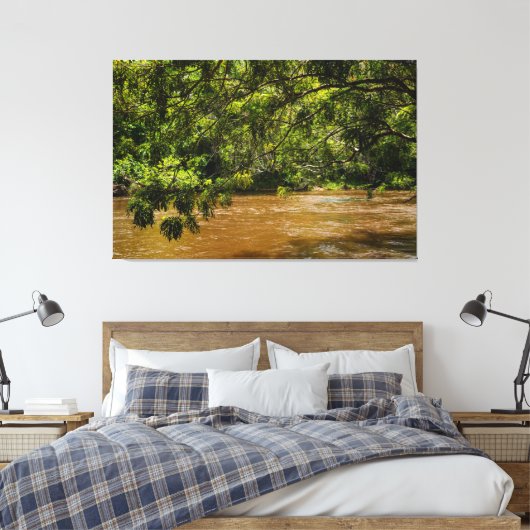 Emerald Veil over Rio Una キャンバスプリント (インサイチュ (寝室))