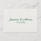 Emerald Vine Wedding エンクロージャーカード (裏面)