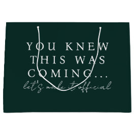 Emerald Will You Be My Bridesmaid Proposal ラージペーパーバッグ