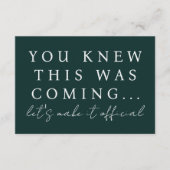 Emerald Will You Be My Bridesmaid Proposal Card 招待状 (正面)