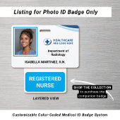 Emergency Codes Hospital Nurse Photo ID Badge バッジ