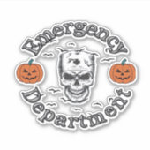 Emergency Departement Room Er Nurse Skeleton Hallo シール (正面)