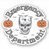 Emergency Departement Room Er Nurse Skeleton Hallo シール (正面)