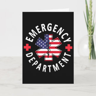 Emergency Department 4th Of July Usa Emergency Roo カード