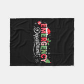 Emergency Department Christmas Santa Er  フリースブランケット (正面(横))