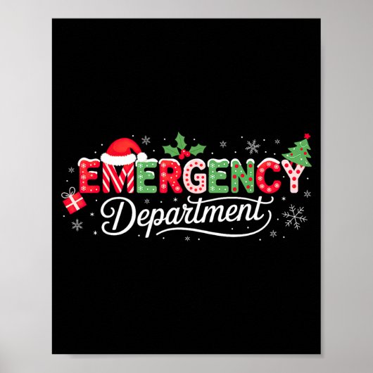 Emergency Department Christmas Santa Er ポスター (正面)