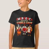 Emergency Department Gobble Crew Thanksgiving Nurs Tシャツ (正面)