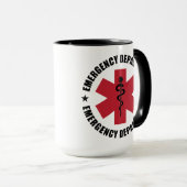 Emergency Department Star of Life Medical Emblem マグカップ (正面右)