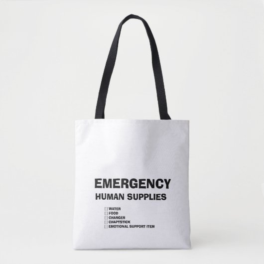 Emergency Human Supplies トートバッグ (正面)