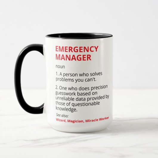 Emergency Manager Mug For Emergency Manager Gifts  マグカップ (左)