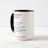 Emergency Manager Mug For Emergency Manager Gifts  マグカップ (正面左)