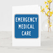 Emergency Medical Care Road Sign カード (黄色い花)
