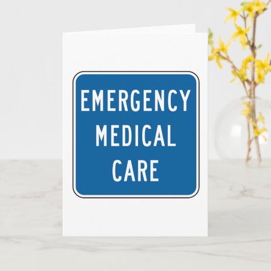 Emergency Medical Care Road Sign カード (黄色い花)
